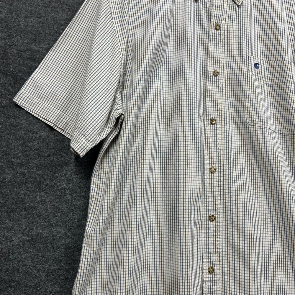 Carhartt Mens Short Sleeve Button Down Shirt Size XL - Picture 4 of 11